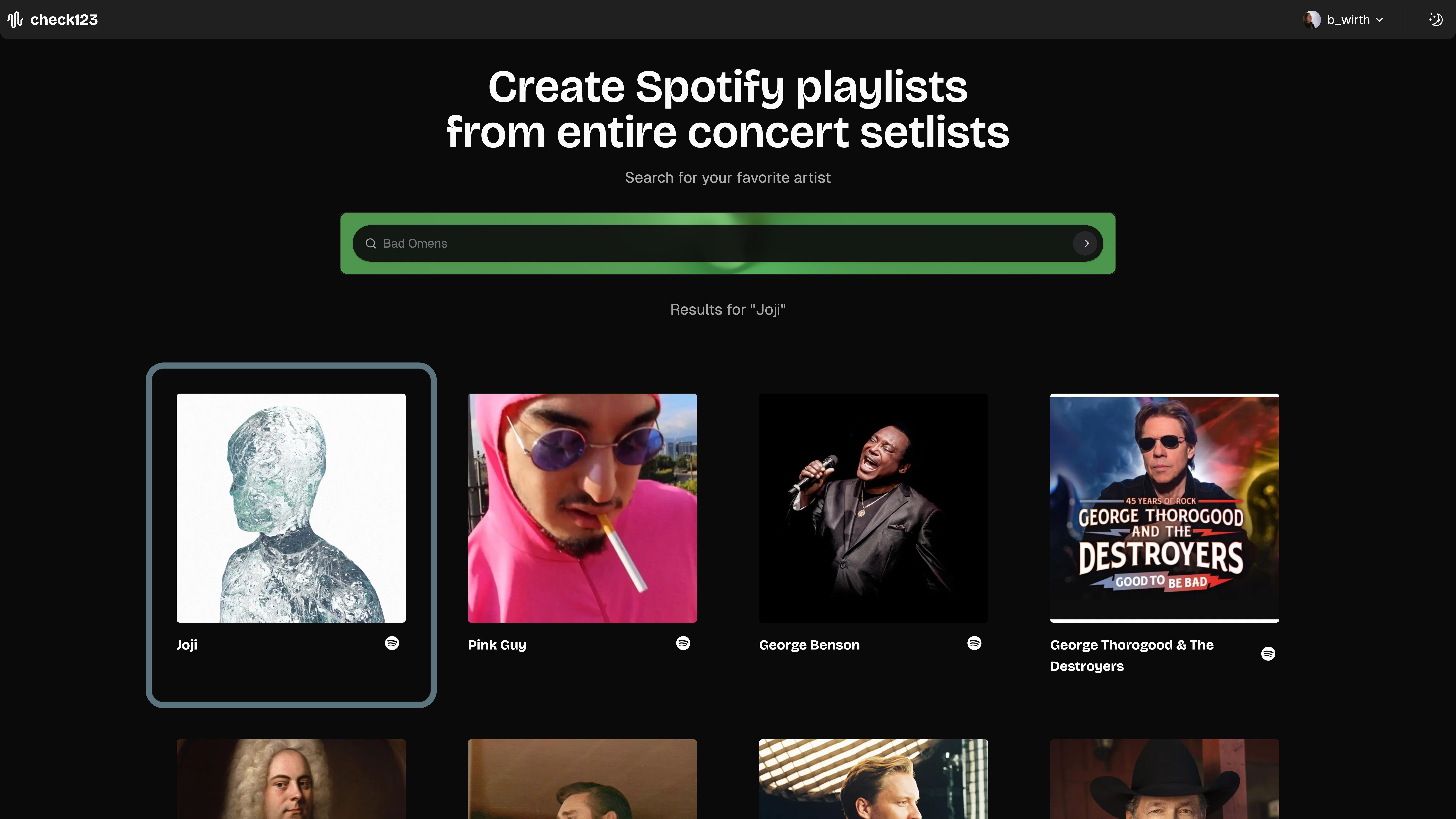 Step 1: Search Artists